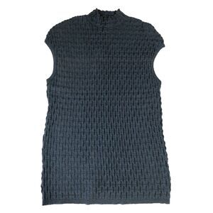 Truth By Republic Sleeveless Mock Neck Denim Heather Top Size Medium